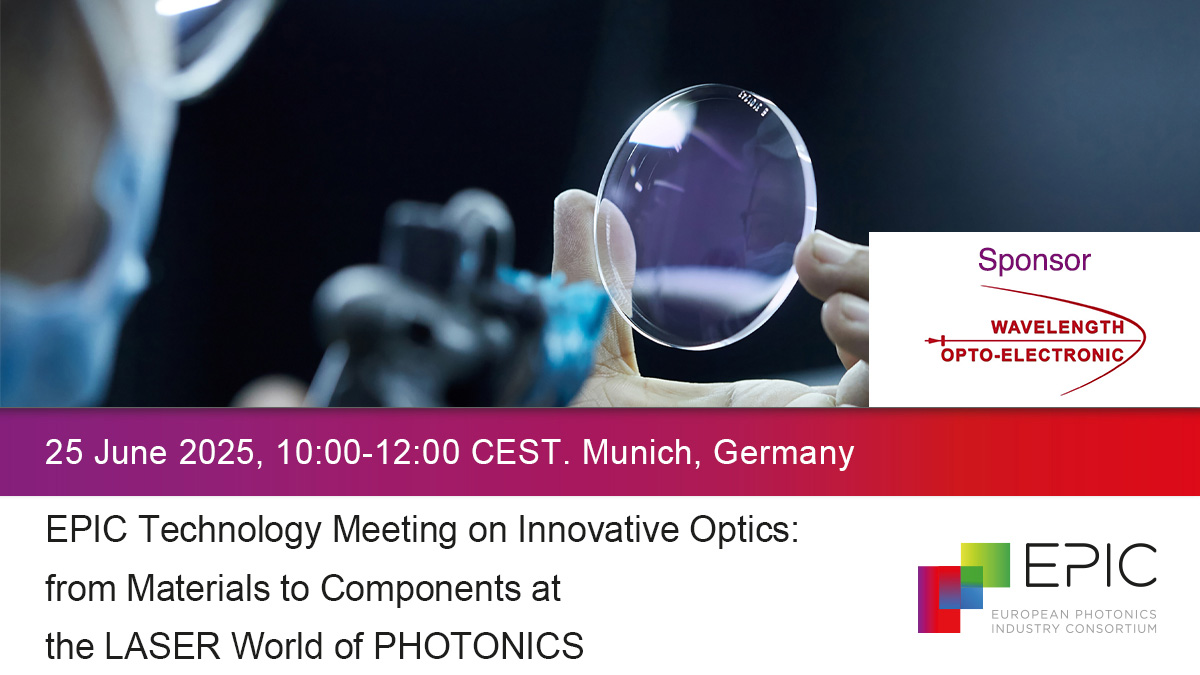 Sponsorship in EPIC Technology Meeting on Innovation Optics on 25 June 2025 1 25 June 2025 EPIC Workshop Sponsor